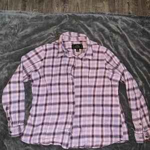 Womens Noble Outfitter Button Up Flannel Shirt Size 2XL